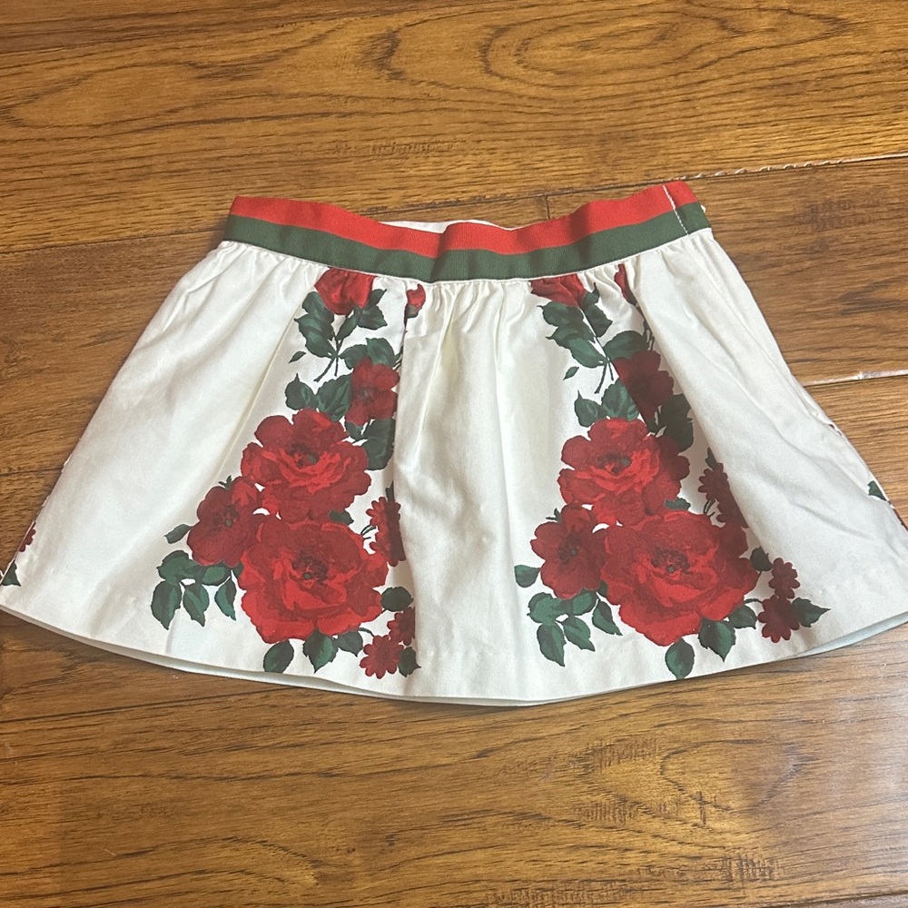 Floral little girls skirt